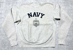 USA製 90s U.S.NAVAL ACADEMY STORE スウェット　　90年代 ネイビー US NAVY トレーナー チャンピオン リバースウィーブ同等素材 柳9372