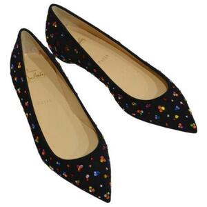 Christian Louboutin クリスチャンルブタン PIGALLE FOLLIES CLAIR ラインストーン装飾 スエードパンプス R2A-17607B