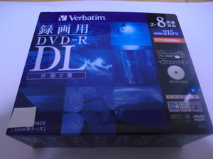 送料無料　５枚（開封して ゆうパケットmini）　開封済 未使用品 　バーベイタム(Verbatim )　 録画用8.5GB DVD－R DL (CPRM)　5枚