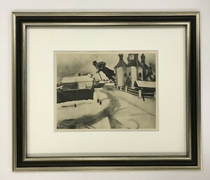 【特価】　≪　　マルク・シャガール　　≫　　コロタイプ版画　　AUX ENVIRONS DE TIBEBESK　　1928年　　MARC　CHAGALL