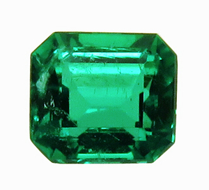 3456【上級品 ノンオイル】エメラルド 0.46ct 高彩度 青緑 コロンビア【ノンオイル鑑別付】 瑞浪鉱物展示館 【送料無料】