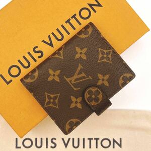 ★未使用に近い★【A452】LOUIS VUITTON ルイヴィトン LV モノグラム カードケース ホック付き スナップ開閉 ブラウン T60926/TH0938