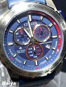 新品 腕時計 正規品 シチズン CITIZEN プロマスター PROMASTER エコドライブ Eco-Drive クロノグラフ 20気圧防水 カレンダー レザーベルト