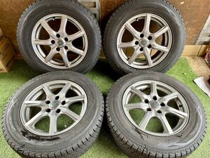 美品　215/65R16 98Q DUNLOP WINTERMAXX 2021年製　スタッドレス バリ山　16x6.5J ET 38 PCD 114.3 5H 30 ヴェルファイア・アルファード等