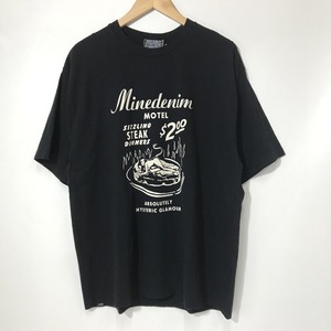 HYSTERIC GLAMOUR MINEDENIM Tシャツ MND-HYS002-99-XL2 デビルガールプリント タグ付 XLサイズ 黒 ヒス マインデニム トップス A10298◆