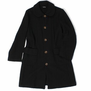 09AW tricot COMME des GARCONS 丸襟コート round collar coat ブラック TD-T017 トリコ コムデギャルソン 丸襟コート