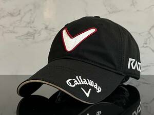 【未使用品】209KB ★Callaway Golf キャロウェイ ゴルフ キャップ 帽子 クールなブラックのコットン素材にモデルロゴ♪《FREEサイズ》