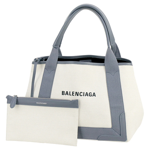 バレンシアガ BALENCIAGA トートバッグ ネイビーカバス S ナチュラル グレー 1145