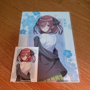 五等分の花嫁 衣装交換 クリアファイル　ブロマイド