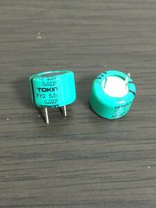 [未使用] 電気二重層コンデンサ 5.5V 0.022F (NEC TOKIN) 2個セット