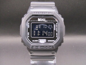 中古腕時計325【CASIO】DW-5600VT 電池交換済 MARGARET HOWELL マーガレットハウエルコラボ　カシオG-SHOCKGショック ブラック　MHL