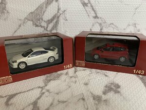 ※◎H341E/ミニカー HONDA COLLECTION 1/43 INTEGRA Type R/FIT RED ダイキャストモデル/1円～