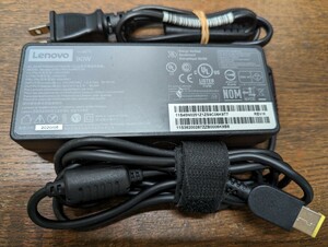 Lenovo 純正 90W 20v 4.5A ACアダプタ- / 平型コネクタ-