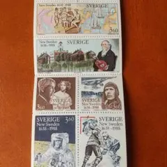 スウェーデン 地図 建物 人物 1988年 切手 未使用 外国切手 海外切手①