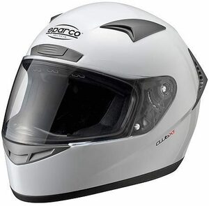 SPARCO（スパルコ）ヘルメット ECE05規格 CLUB X1 ホワイト Lサイズ（60cm）エントリーモデル サーキット走行に最適