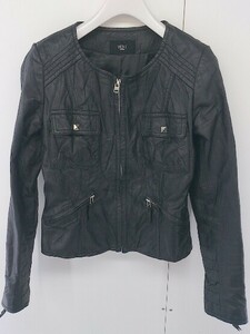 ◇ VICKY ビッキー 豚革 ピッグスキン 長袖 ジャケット ブルゾン サイズ1 ブラック レディース