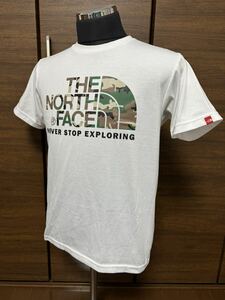 THE NORTH FACE(ザ・ノースフェイス） S/S CAMOUFLAGE LOGO TEE（カモフラージュロゴティー） NT31622 ホワイト M 人気シリーズ！GOLDWIN