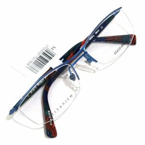 アランミクリ Alain Mikli A00421J W0147 チタン ハープリム 眼鏡／メガネフレーム ブルー 新品 日本製