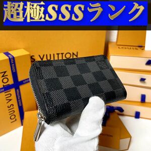 417【超極ＳＳＳランク】★ルイヴィトン★ジップ 財布 コインパース ダミエ グラフィット★正規品★