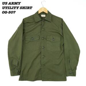 US ARMY UTILITY SHIRT OG-507 1980s SHIRT23176 Vintage アメリカ軍 ユーティリティーシャツ 1980年代 ヴィンテージ オリーブ