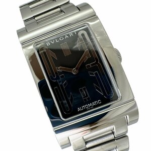 【ブルガリ BVLGARI☆レッタンゴロ RT45S】中古 メンズ腕時計 自動巻き ブラック文字盤【外装仕上げ☆AAランク】