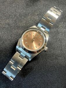 E/1002 美品 稼働品 ロレックス オイスター パーペチュアル レディース 自動巻 ピンク Rolex 腕時計 
