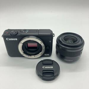 1円〜 4F Canon ミラーレス一眼カメラ EOS M10 デジタル 一眼カメラ ブラック 動作未確認 バッテリー付き レンズ ZOOMLENS EF-M 15-45mm 