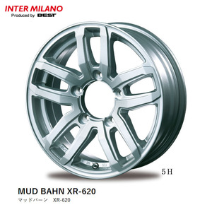 送料無料 ベスト INTER MILANO MUD BAHN XR-620 5H (SL) 5.5J-16 +20 5H-139.7 (16インチ) 5H139.7 5.5J+20 【1本単品 新品】