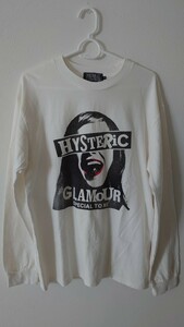 ヒステリックグラマー HYSTERIC GLAMOUR ロングTシャツ　ロンT　白　ホワイト　送料無料