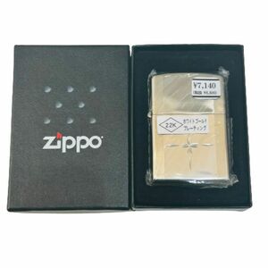 【Zippo/ジッポー】オイルライター 22K ホワイトゴールドプレーティング 未使用品★45518