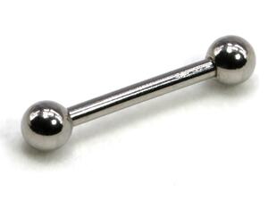 ボディピアス ストレートバーベル バーベル(シルバー)(16G)(内径10mm・ボール3mm)