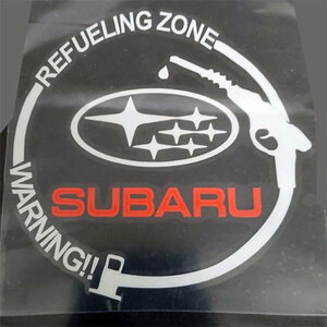 SUBARU スバル　燃料タンク　ステッカーW　シルバーホワイト（白）　1枚
