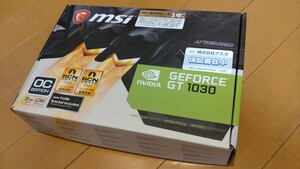 MSI グラボ GeForce GT 1030 2GD4 LP OC HDMI/DP 翌日発送可能 送料無料　使用時間100時間程度 ロープロ対応 禁煙 補助電源不要 初心者に