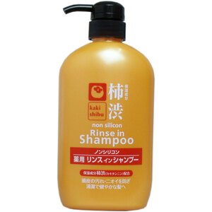 まとめ得 柿渋 ノンシリコン 薬用リンスインシャンプー ６００ｍＬ x [5個] /k