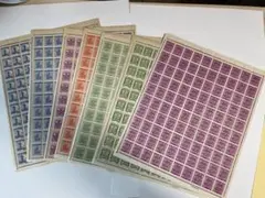 琉球切手 1次/一次普通切手　フルセット7シート　本物保証