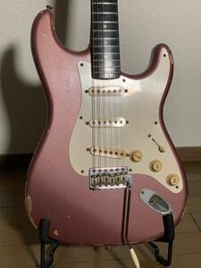 2008年製 Fender Custom Shop MBS 1960 Stratocaster Relic Chris Fleming Burgandy Mist Macthing Head! マスタービルダー バーガンディ