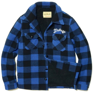 Marbles マーブルズ 【MJK-A1505 BUFFALO CHECK BOA JACKET Mサイズ】 バッファローチェック ボアジャケット メルトン ウール CPO