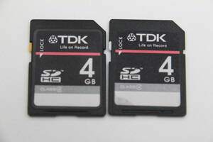 4GB SDHCカード　TDK　●2枚セット● 