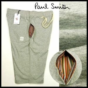 B1628 新品 即決 ポールスミス ハーフパンツ 春夏 マルチストライプ L グレー コットン ロゴ Paul Smith メンズ