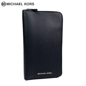 マイケルコース メンズ 財布 長財布 MICHAEL KORS MENS ハドソン ぺブル レザー トラベル ウォレット 39H3LHDF3L ブラック 新品 セール