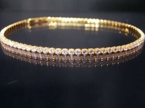 【輝き】ダイヤモンド テニス ブレスレット 2.05ct 豪華 プレゼント 贈物 K18378B 1212