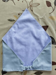 大人三角巾　シワになり難いシンプル三角巾　パープルグレー