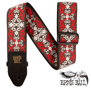 ERNIE BALL RED TRELLIS JACQUARD STRAP ストラップ[#4695]〈アーニーボール〉