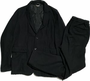 AD2013 BLACK COMME des GARCONS ブラック　コムデギャルソン ウール縮絨 ジャケット パンツ セットアップ L/M