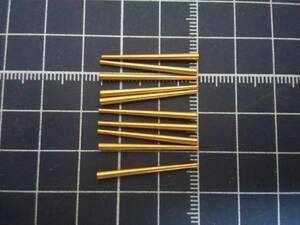 時計用部品　真鍮製テーパーピン『Brass tapered pins 1.14×1.91×25.4㎜ Clock Parts』 10本セット(G)　　 中古品：未使用・修理部品