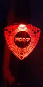 RX-7 FB3S FC3S FD3S ロータリーエンジン　マツダ　光る　アクリル　キーホルダー　7色発行切り替え　USB充電タイプ