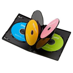 DVDトールケース 6枚収納 10枚セット ブラック 一般的なセルDVDと同じ厚さ14mm サンワサプライ DVD-TN6-10BKN 送料無料 新品