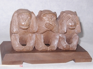 日光彫「三猿（特大１）」