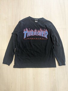 THRASHER　ロンT　サイズM　長袖Tシャツ　黒　ブラック