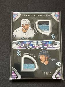 Matty Beniers / Jared Mccann【NHL 2023-2024 UPPER DECK Black Diamond】Dual Patch #/15 | Seattle Kraken